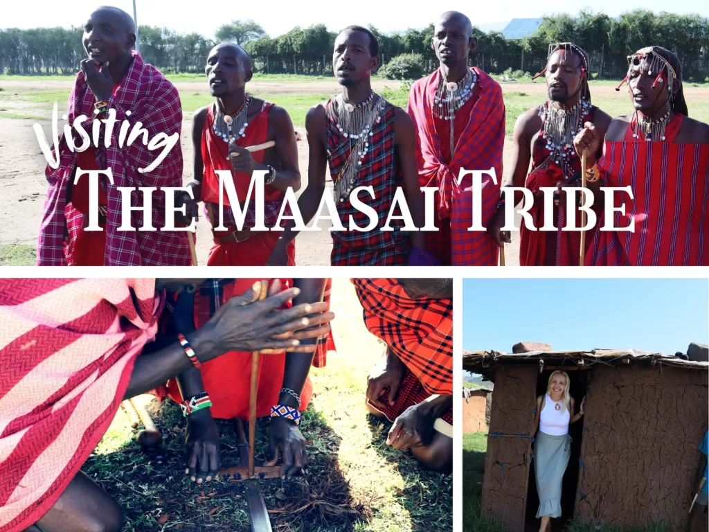 the maasai tribe in a masai village